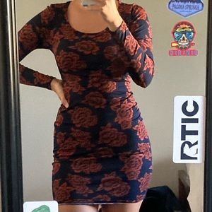 Navy blue bodycon dress